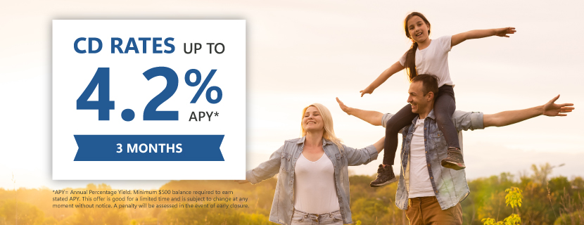 CD Rates Up To 4.2% APY 3 months